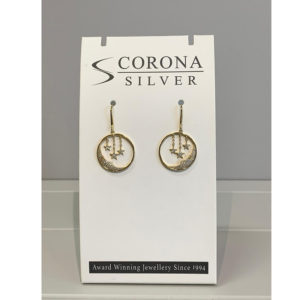 Corona Silver - Fashion Earrings with Crystal